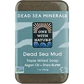 One With Nature Dead Sea Mud Dead Sea Minerals Soap, 7 Ounce Bar