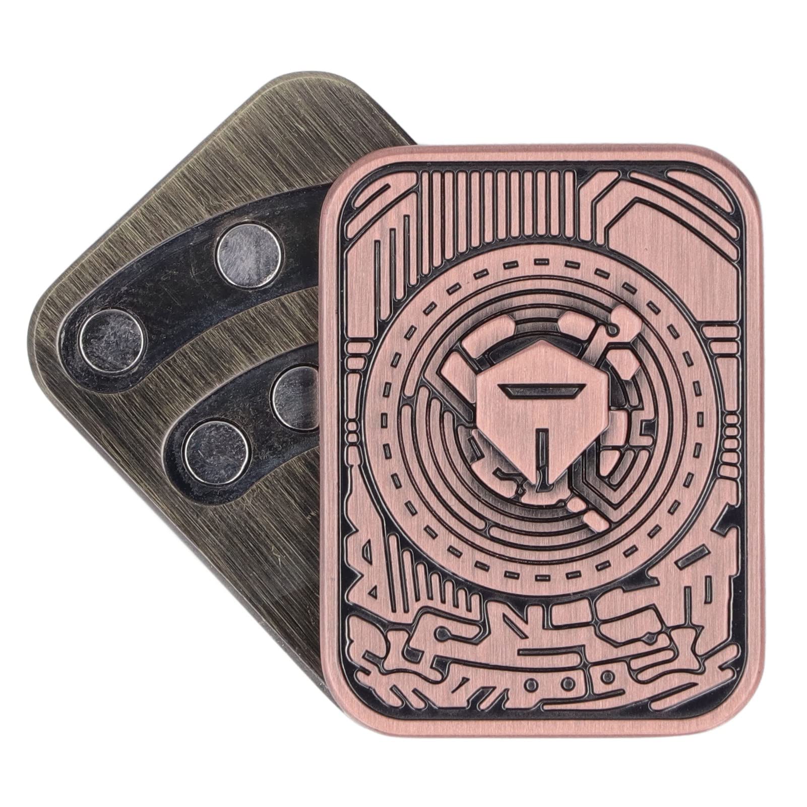 Magnetic Fidget Slider, Metal ADHD Push Slider Toy Office Autism Stress Relief Push Slider Sensory Toy Metal Press Click Push Card Haptic Fidget Slider Toy for Students and Adults