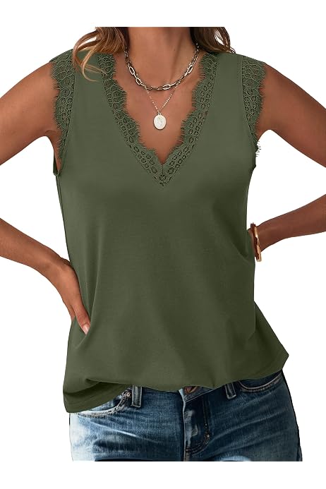 LILLUSORY Women's Loose Fit Sleeveless Tank Top - Flowy Casual Basic For Summer 2025, Polyester/Rayon/Spandex Blend - View #4
