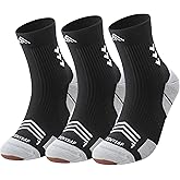 TENYSAF Compression Sport Running Socks: Athletic Crew Socks for Men Women Cycling Hiking Basketball Work,3 Pairs