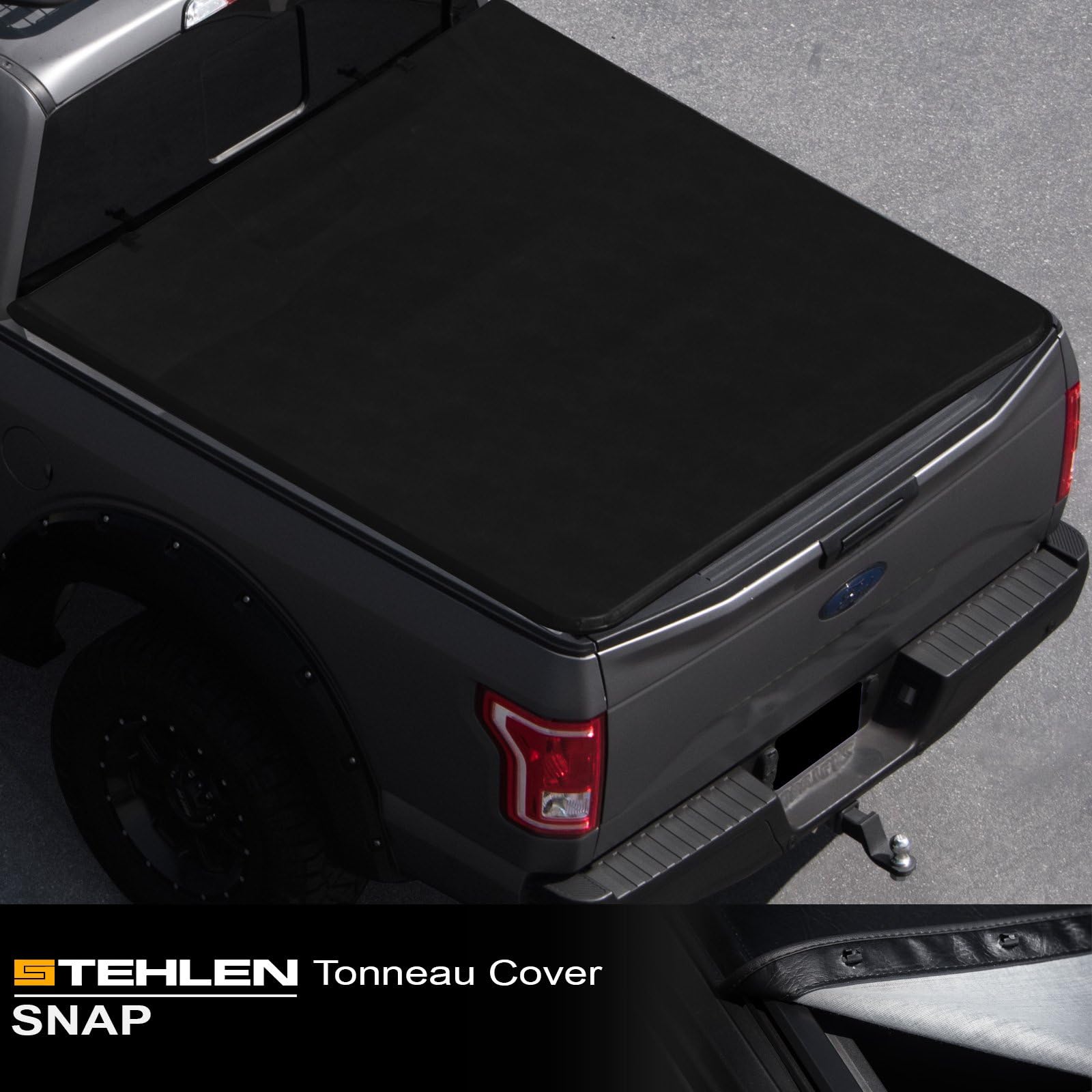 Stehlen 733469493266 Hidden Snap Tonneau Cover - Black For Ram 1500 2019-2022 New Body Style 6.4 Feet (76.8") Bed