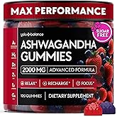 Ashwagandha Gummies – 120 Count - 2000 MG Ashwagandha Supplements with L-Theanine, GABA, Magnesium, Zinc & Vitamin D3 – Sugar-Free, Vegan, Non-GMO–Natural Support for Balance
