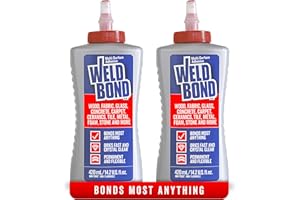 Weldbond Multi-Surface Non-Toxic Adhesive Glue, Bonds Most Anything! Wood Glue for Furniture or on Glass Fabric Mosaic Cerami