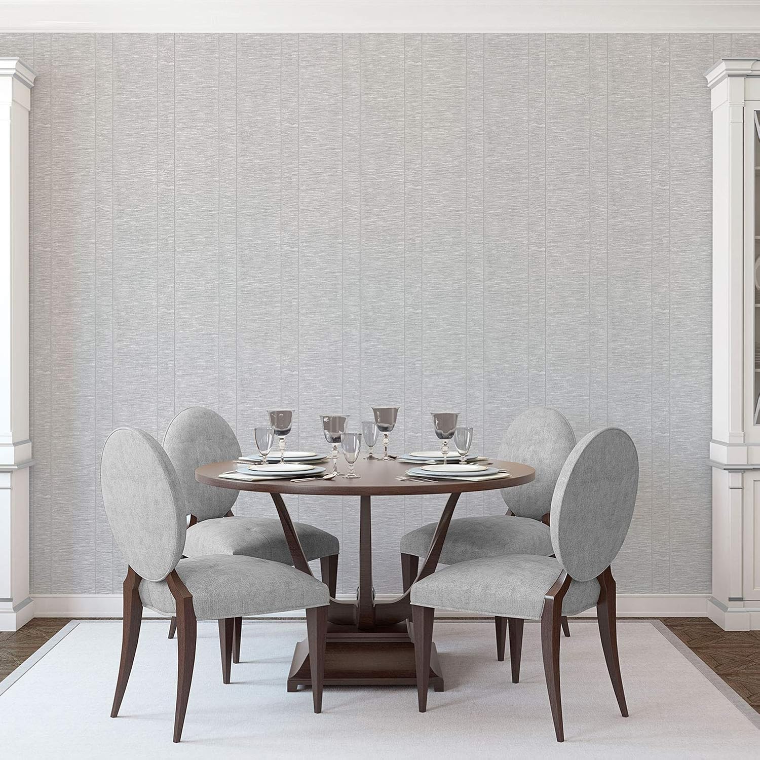 Galerie G67639 Palazzo Textured and Striped Design Wallpaper, Grey, 10m x 53cm - Image 3