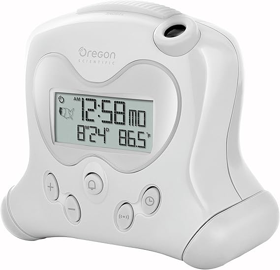 Oregon Scientific SelfSetting Projection Flip Clock, White Amazon.ca