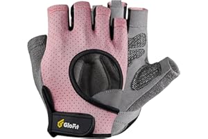 Glofit Workout Gloves for Women and Men, Weight Lifting Gloves Anti-Slip Padded Palm, Light Weight Fingerless Powerlifting Fingerless Gym Gloves for Exercise, Fitness, Training, Cycling