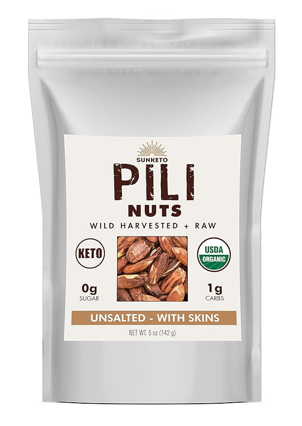 Organic Pili Nuts Keto Raw Paleo Vegan Low Carb Sugar