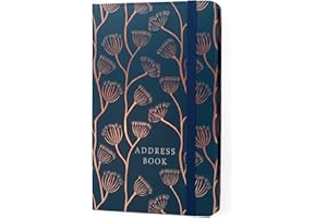 Boxclever Press Small Address Book with Over 400 Spaces! Hardcover Address Book with Alphabetical Tabs, Pocket & Change of Address Labels. Stunning Address Books - 8 x 5''