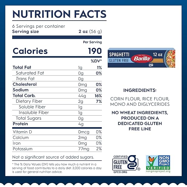 BARILLA GLUTEN FREE SPAGHETTI, 12 OUNCE – NON-GMO GLUTEN FREE PASTA MADE WITH BLEND OF CORN & RICE – VEGAN PASTA