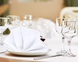 Utopia Kitchen Cloth Napkins 12 Pack 46x46cm White Cotton Blend Washable view 6