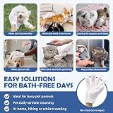 PCpetclear Pet Glove Wipe 10Pcs Hair Fur Cleanboring No Rinse Gentle view 2