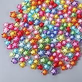 Lnngub 250 Pcs Acrylic Star Beads,2 Sizes Star Beads for Bracelets Jewelry Making DIY Crafts (Multicolor)