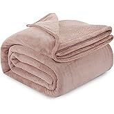 Utopia Bedding Rose Pink Fleece Blanket King Size Lightweight Fuzzy Soft Anti-Static Microfiber Bed Blanket (90x102 Inch)