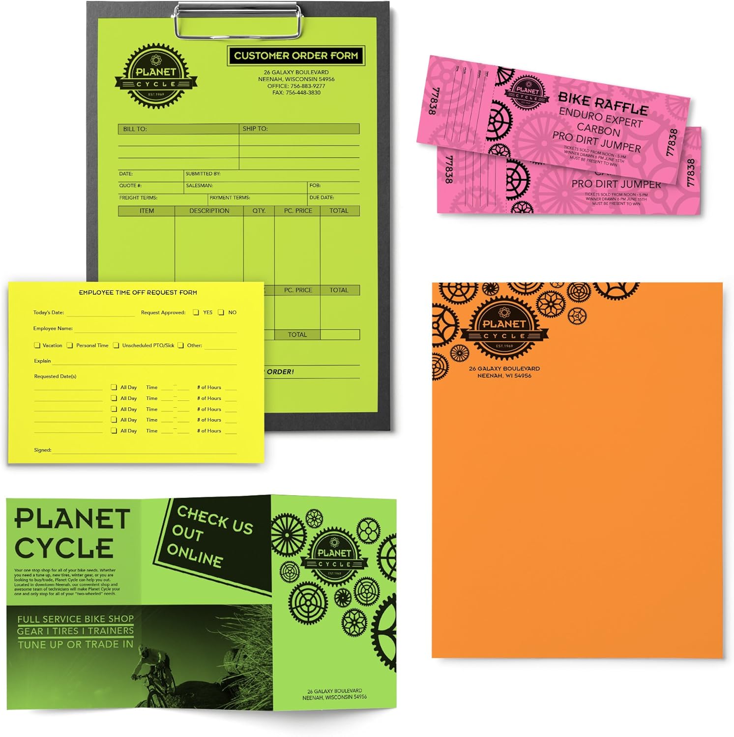 Neenah Astrobrights Colored Paper, 8.5" x 11", 24 lb/89 gsm, "Neon" 5-Color Assortment, 500 Sheets (20270) : Printer And Copier Paper : Office Products