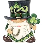 Enesco Jim Shore Heartwood Creek Irish Leprechaun Wearing a Top Hat Figurine, 5 Inch, Multicolor