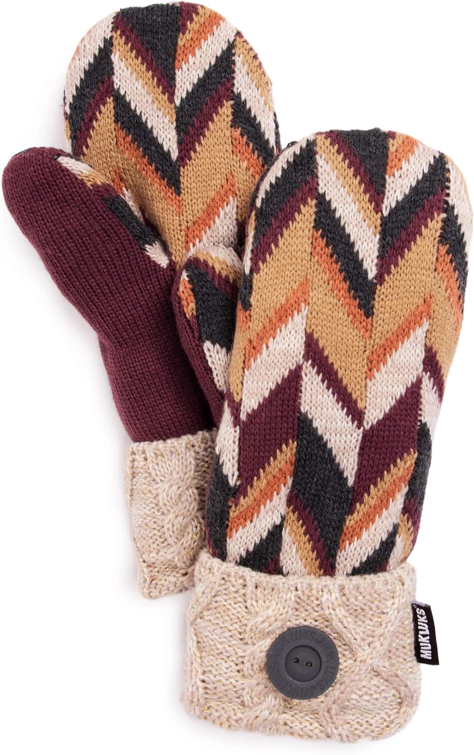 Muk Luks Women's Potholder Mittens, Plum, OSFM at  Women’s Clothing store