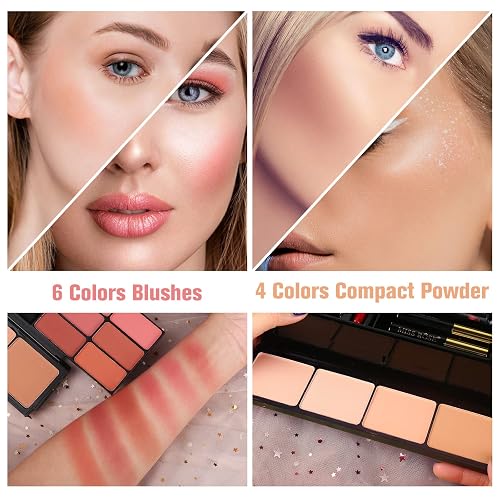 Professional Makeup Kit for Women Full Kit with Mirror 58 Colors