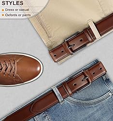 KEMISANT Men Belt-Genuine Leather Belt for Men