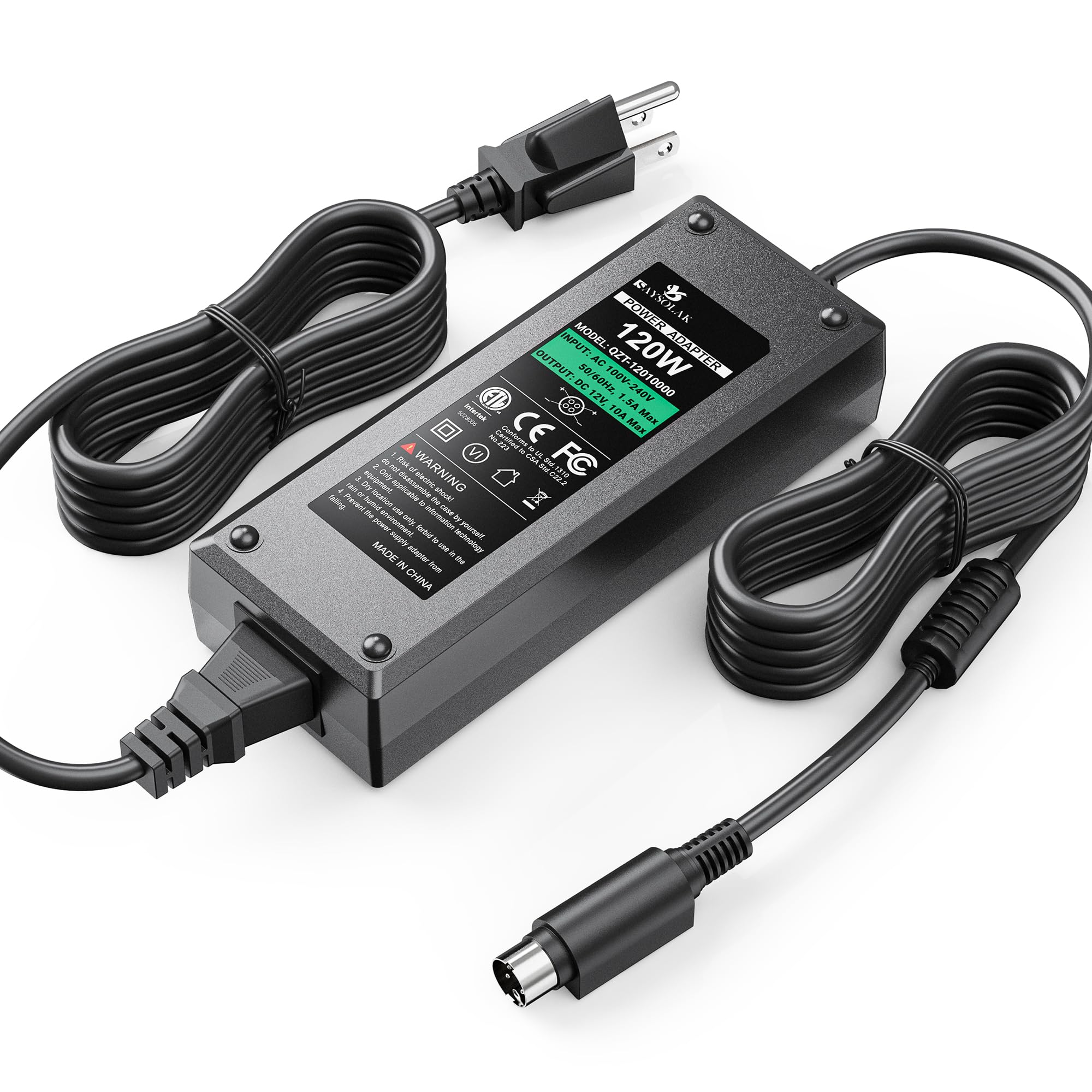 SAYSOLAK 12V 10A Power Supply for Synology NAS