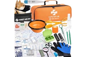 GPUSFAK Dog First Aid Kit - Pet First Aid Kit for Dogs with Pooper Scooper First Aid Supplies for Home Camping Hiking Traveling Hunting and Sports