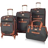 Steve Madden Designer-Gepckkollektion 4-teiliges Softside-Koffer-Set Reise-Set enthlt eine Tragetasche, 50,8 cm Handgepck, 61 cm und 71,1 cm Karierte Koffer