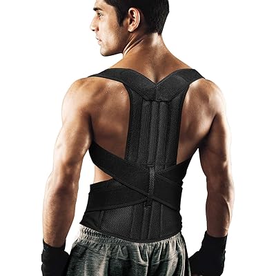 Back Brace Posture Corrector for Women and Men Back Lumbar Support Shoulder Posture Support for Improve Posture Provide and Back Pain Relief (27.5"-49.5") Waist-XXL
