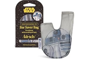 Kitsch x Star Wars R2-D2 Soap Saver Bag – Patented Mesh Bag Soap Holder for Shampoo & Conditioner Bars - Extends Use & Prevents Soggy Mess - Recycled Mesh Beauty Pouch, Eco-Friendly