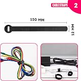 Armiz 150Pcs Cable Management Kit with Tape Clips Ties Mounts TV PC Office view 3