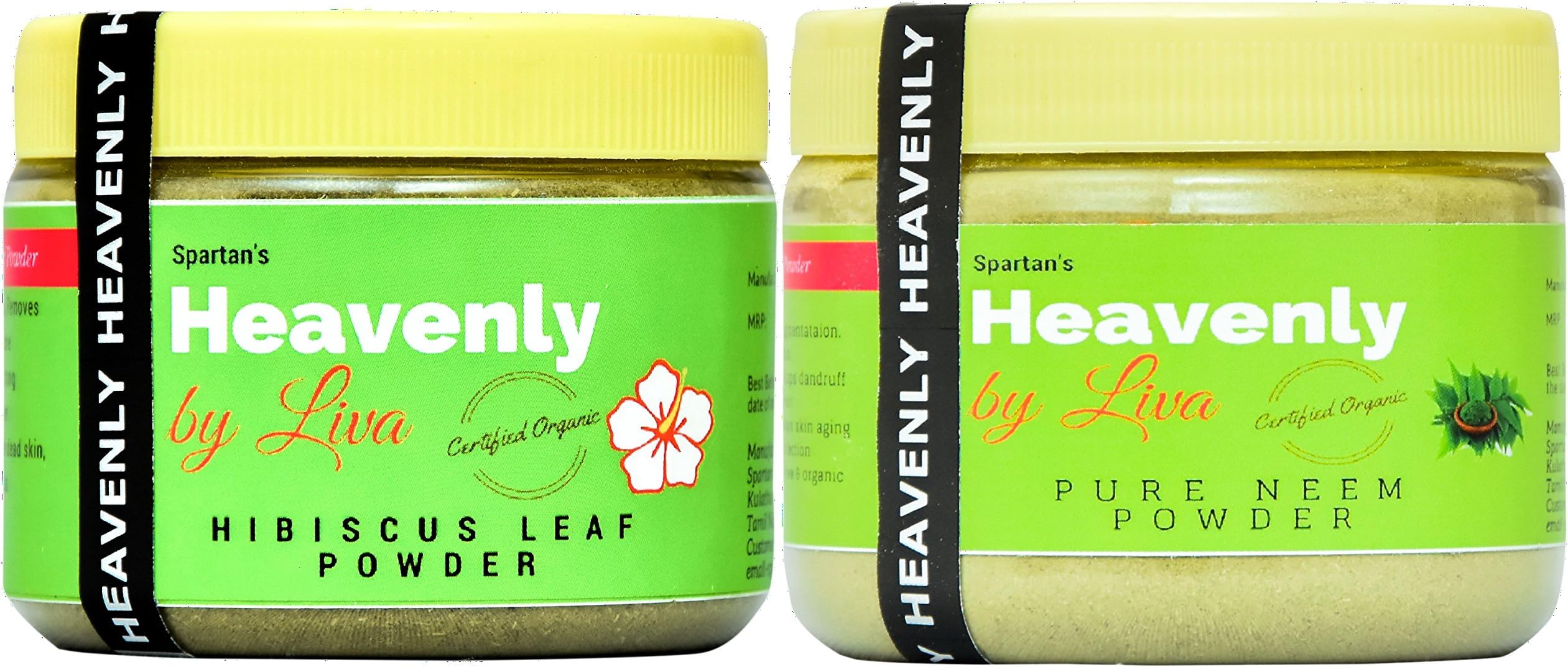 Neem Powder 100g, Hibiscus Leaf Powder 100g (Combo) for Hair