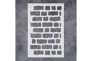 G GSS DESIGNS GSS Designs Brick Stencil Template - Reusable Wall Stencils for Painting Large Brick Pattern 16x24Inch - Large Stencils for Home Wall Decor