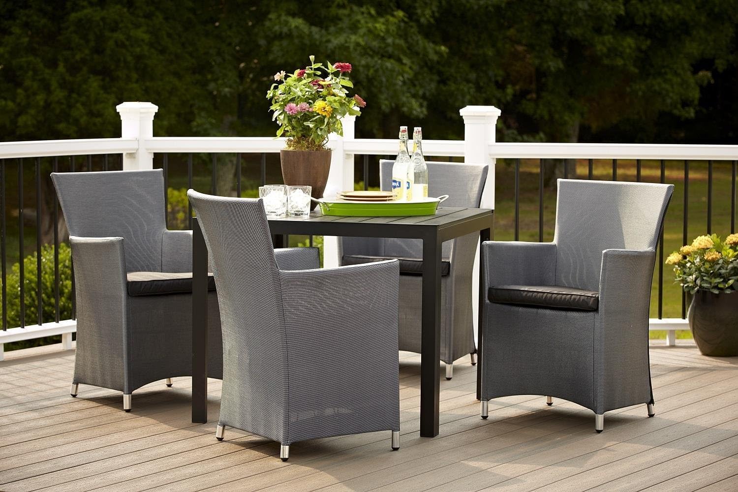 Cosco Outdoor Resin Slat, Square Dining Table, 35.4 by 35.4-Inch: Furniture & Decor