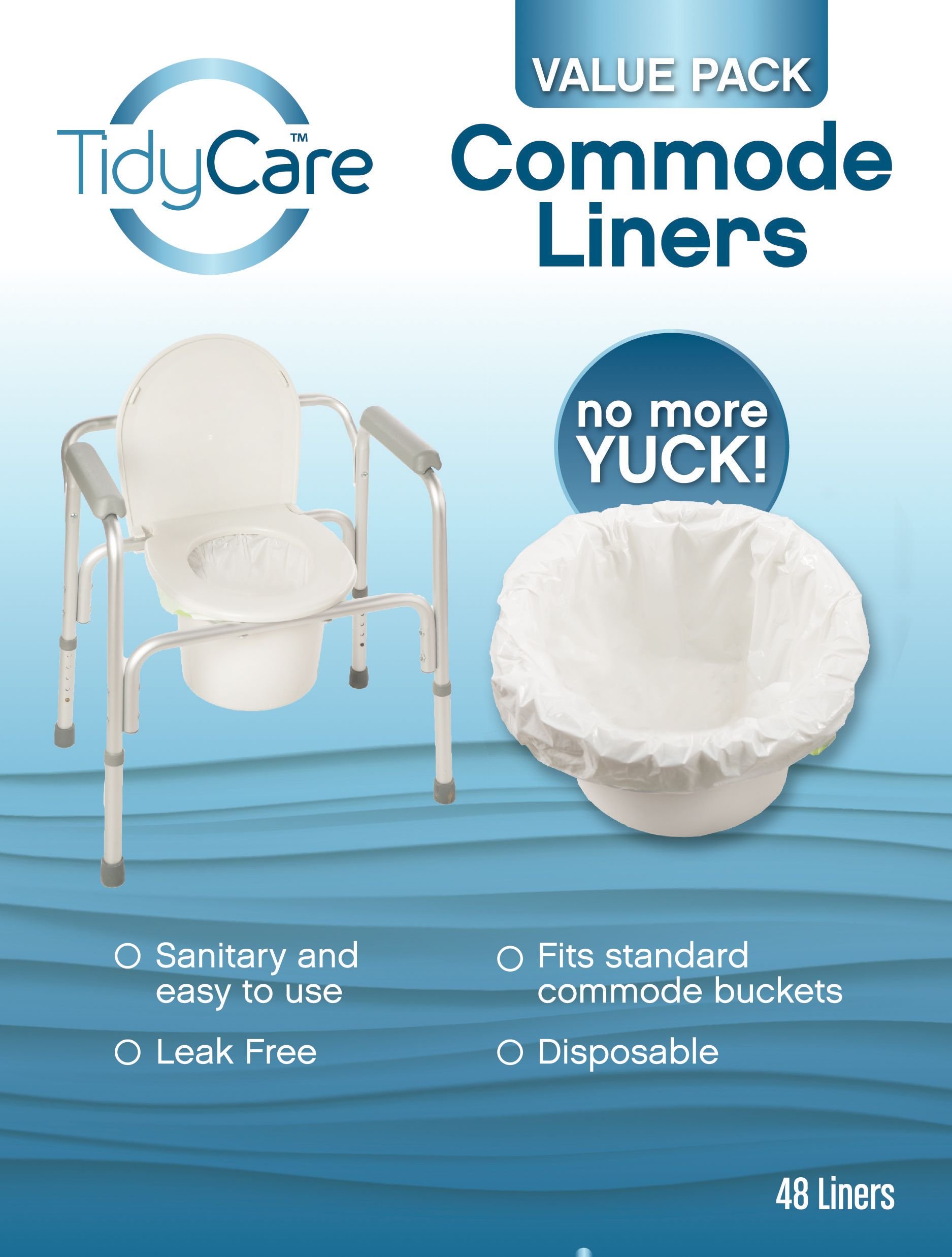 Medline MDS89664KDMB 3in1 Steel Bedside Microban