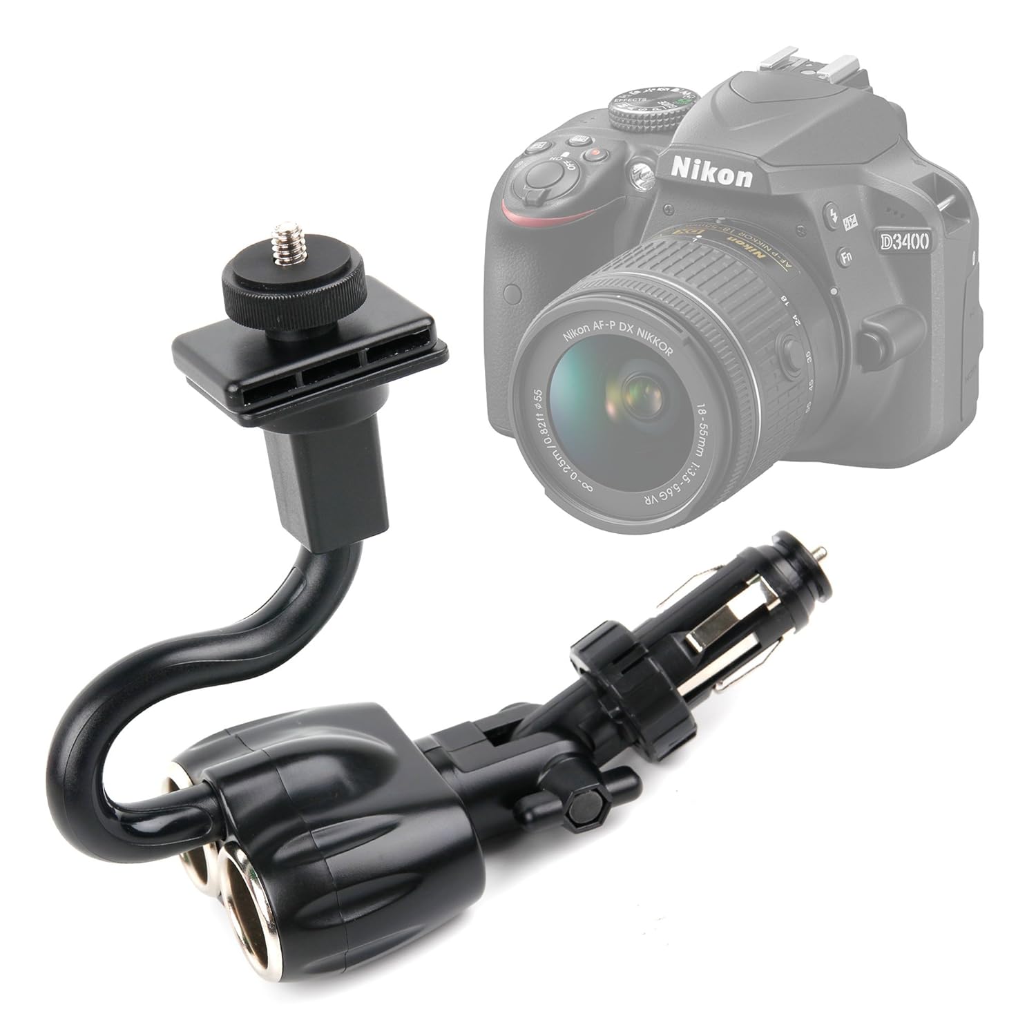 DURAGADGET Doble Cargador De Mechero del Coche para Cámara Nikon ...