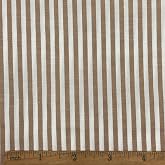 1/8" Brown and White Striped Fabric, Summer Weight Polycotton 57" W x 36" L