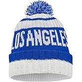 vkawesr City Beanie Knit Hat with Pom Winter Cuffed Cap Sport Fans Gift for Men Women