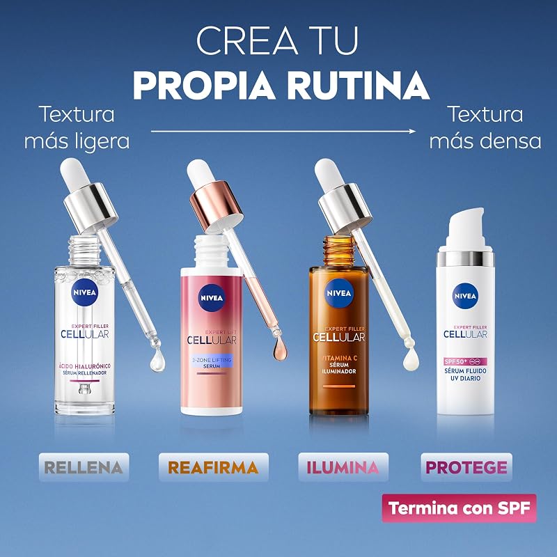 Nivea Expert Filler Cellular Brightening Facial Serum Vitamin C (1 x 30 ml), Vitamin C e Vitamin E sérum, sérum facial antioxidante que aumenta o brilho
