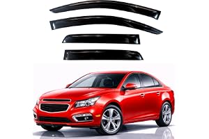 KPY Rain Guards Window Visor for 2011-2015 Chevy Cruze & 2016 Cruze Limited | Out-Channel Window Visors Vent Wind Deflectors 4PC, Car Accessories for 2016 Chevy Cruze Limited