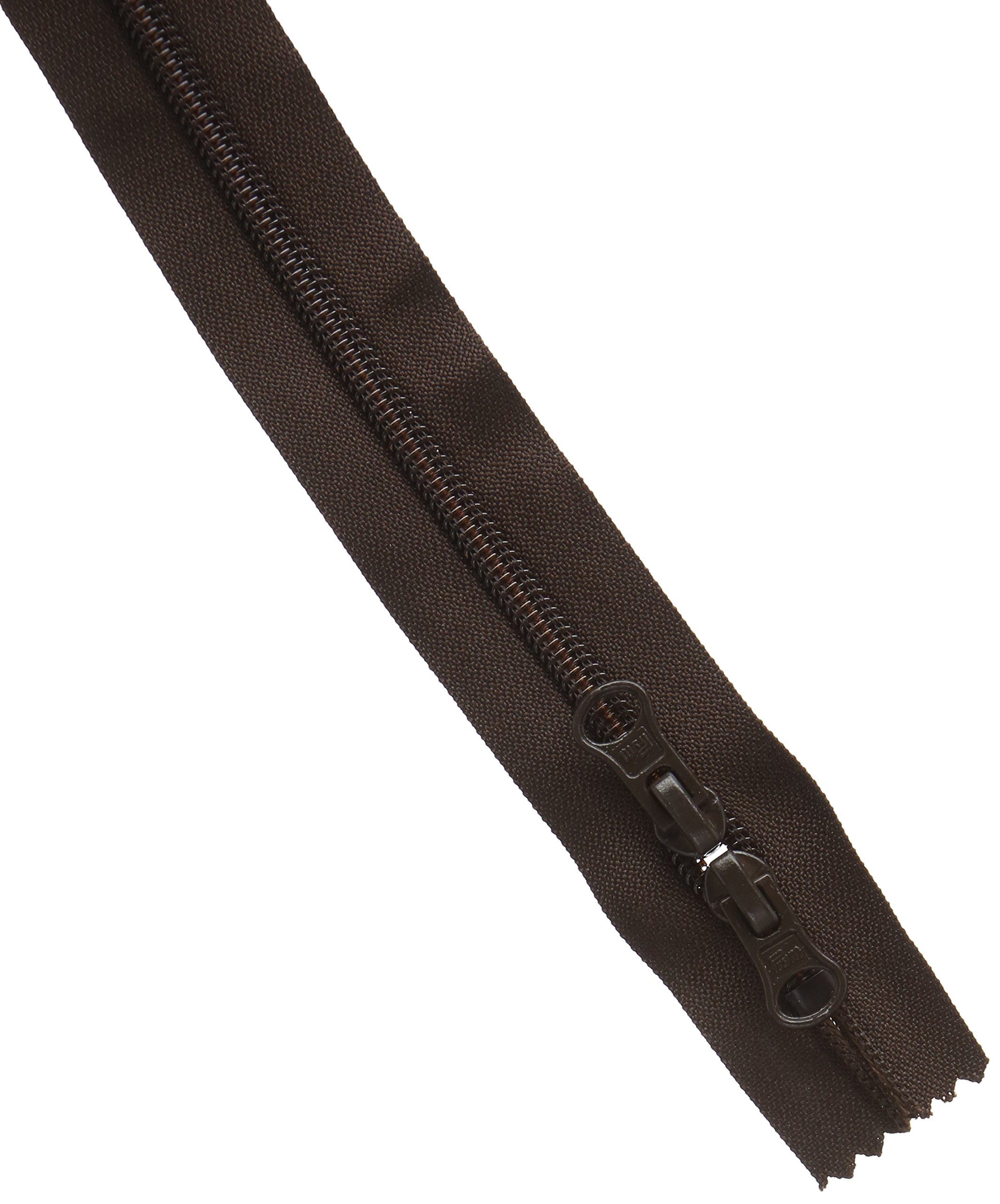 Prym Dark Brown 60cm Fastener with 2-Way Zip Pullers S13 (1pc), 34 x 5 x 1 cm