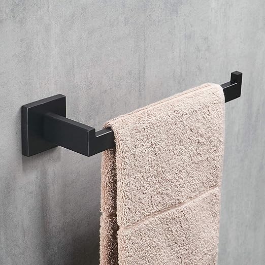 YLLN Toallero con Pintura Negra, Anillo de Toalla montado en la Pared