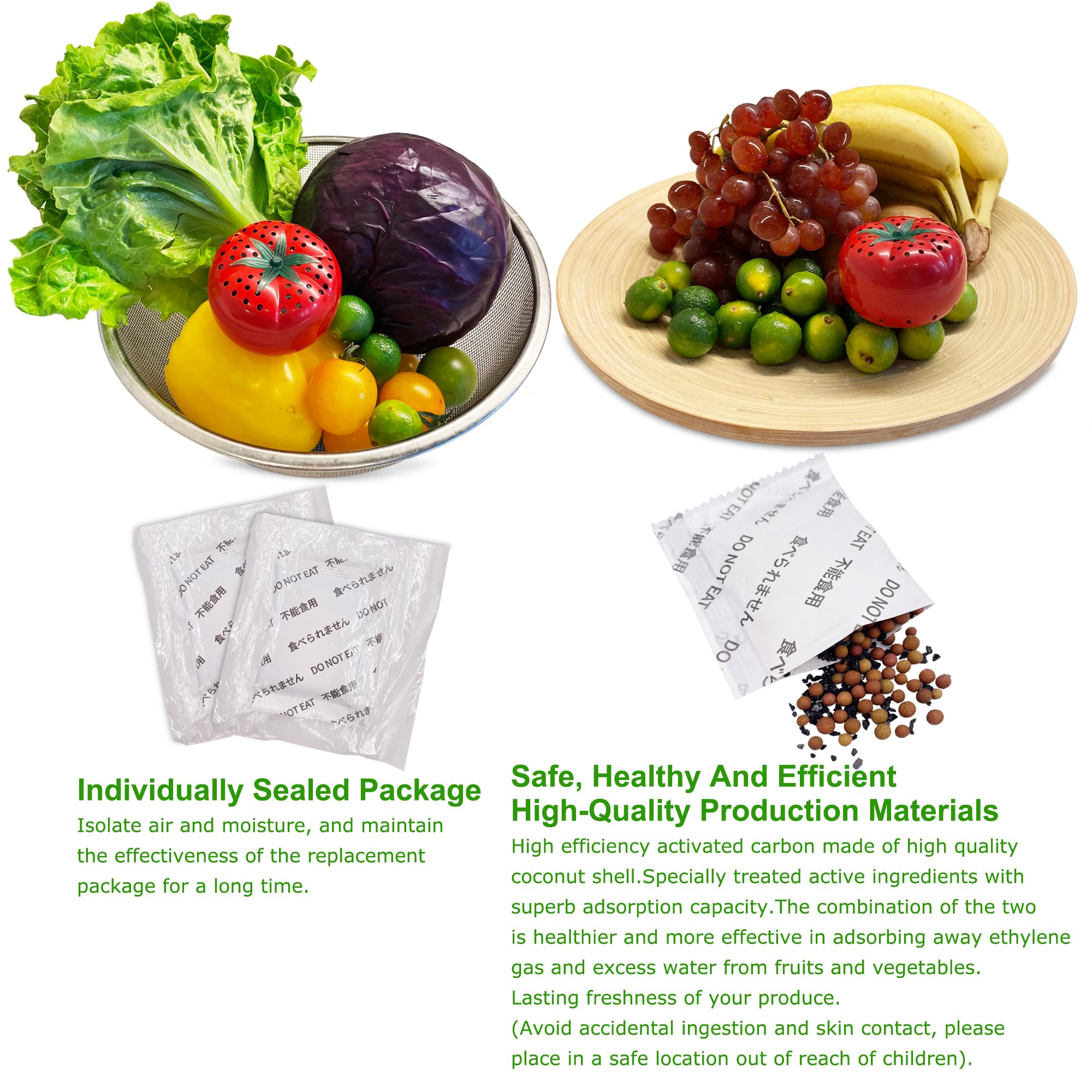 ShuRex Produce Freshness Preserver Kit – Ethylene Gas & Odor Absorber For Refrigerator, 2 Balls + 8 Sachets - View #12