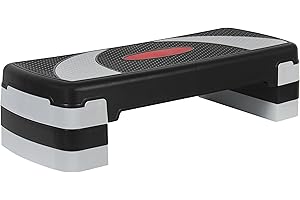 Stanz (TM) 30.5" x 11" adjustable Aerobic Stepper Step Exercise Trainer Workout Fitness Yoga Risers 3 Levels (10/15/20cm - 4'
