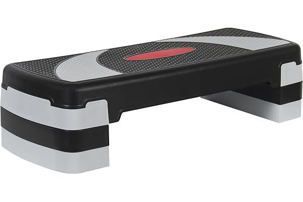 Stanz (TM) 30.5" x 11" adjustable Aerobic Stepper Step Exercise Trainer Workout Fitness Yoga Risers 3 Levels (10/15/20cm - 4'