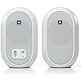 JBL Professional 1 Series 104-BT Compact Desktop Reference Monitors with Bluetooth, White, Sold as Pair, 4.5-inch Speaker