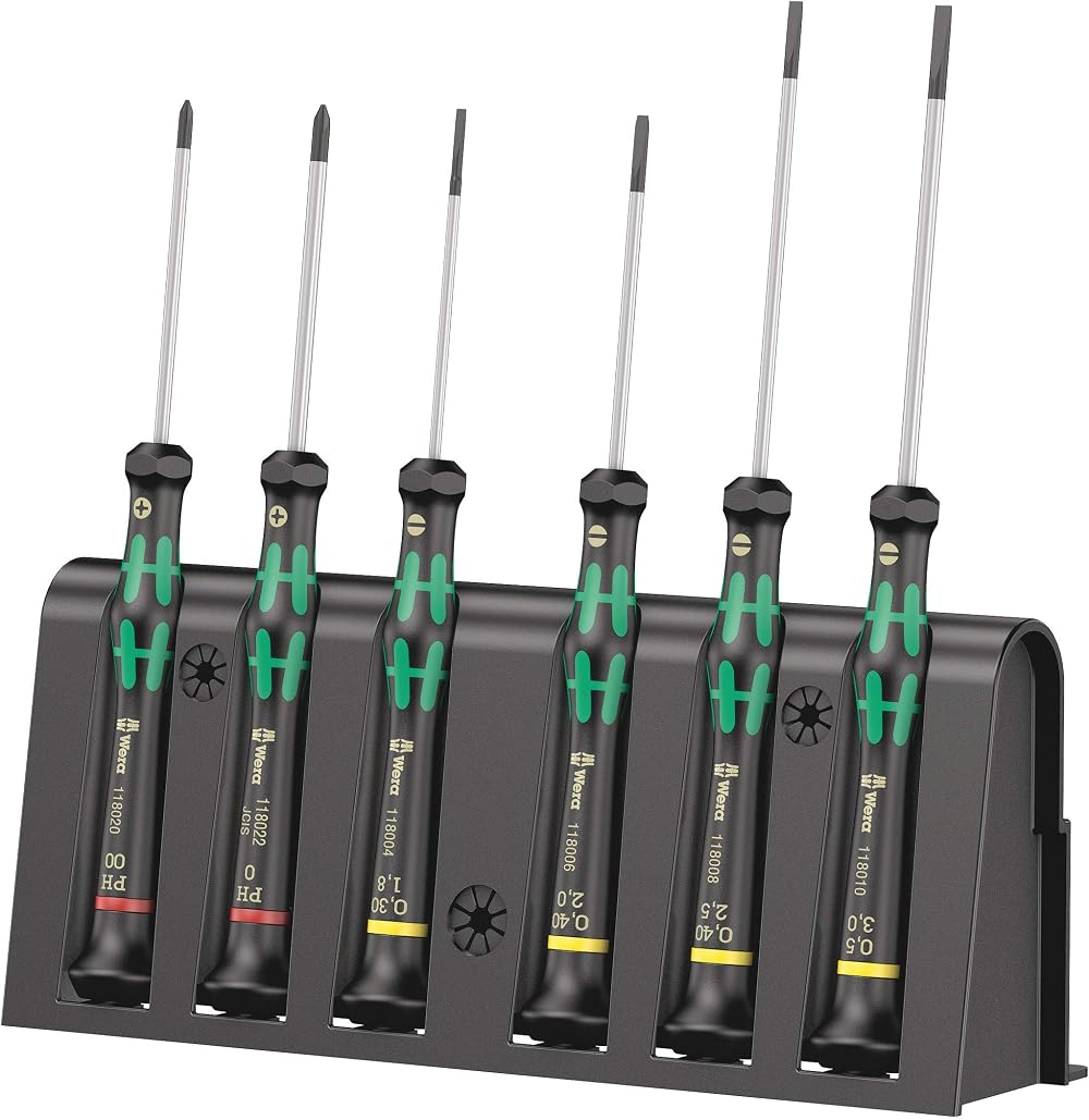 Wera 2035/6 A Micro Precision Screwdriver Set with Black Point Tip