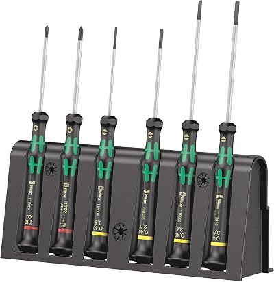 Wera 2035/6 A Micro Precision Screwdriver Set with Black Point Tip