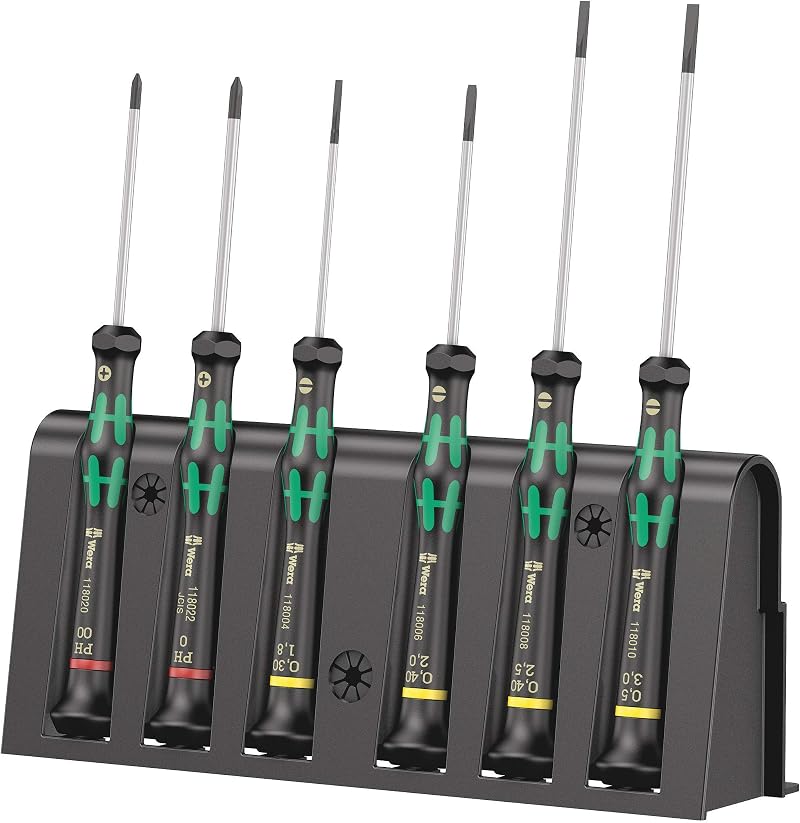 Wera 2035/6 A Micro Precision Screwdriver Set with Black Point Tip