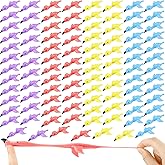 VioraWhite 100 Pcs Slingshot Flamingo Finger Toys Rubber Stretchable Flamingo Finger Slingshot Flying Toys for Kids Flamingoes Game Party Favors Carnival Birthday Goodie Bag Stuffers Novelty Gag Gifts