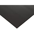 Poron Polyurethane Open-Cell Foam Sheet, Ultra Soft Firmness, No Backing, Black, 0.250" Thickness, 24" Width, 24" Length