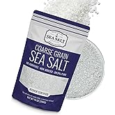 Sea Salt Superstore Coarse Sea Salt for Grinder Refill, Non-Iodized, 14 oz | Coarse grain kosher, unrefined Baja salt for cooking, mineral-rich, bag