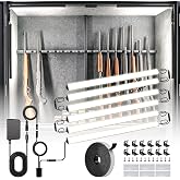 Lumtide Door Activated Gun Safe Light Kit, 5000K Linkable Light Bars with Power Adapter, Self-Adhesive - Ideal for Safe, Closet, Toolbox and Pantry (6Pack 12In)